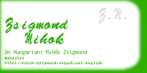 zsigmond mihok business card